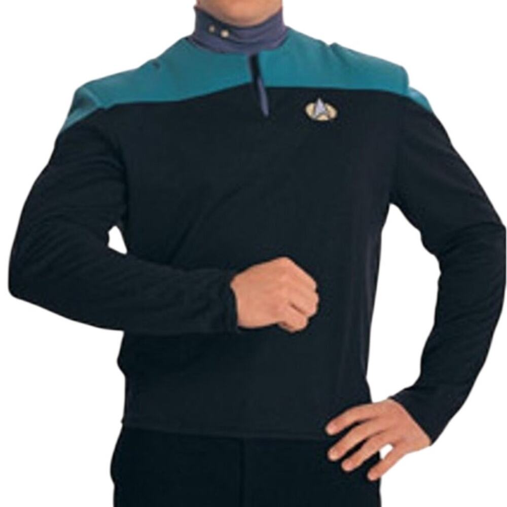 Star Trek Deep Space Nine Costume Shirt Teal Black Science Uniform Rubies XL